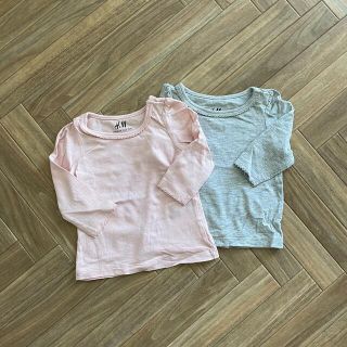 エイチアンドエム(H&M)の【H&M baby】ロンT 2枚セット 56cm/1-2m(Ｔシャツ)