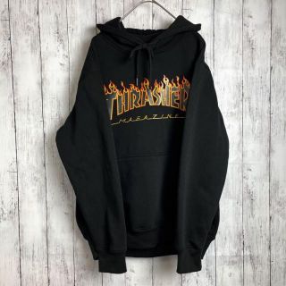 THRASHER - 【極美品】スラッシャー ビッグロゴ入りパーカー 炎 海外製 【極美品】スラッシャー ビッグロゴ入りパーカー 炎 ファイヤー希少2XLサイズ. パーカー