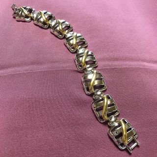 約19cmベルト幅NINA RICCI ニナリッチ ブレスレット ビジューゴールド アクセサリー ラインストーン 24.8g 美品  ai-tdc-000531-4e 正規品