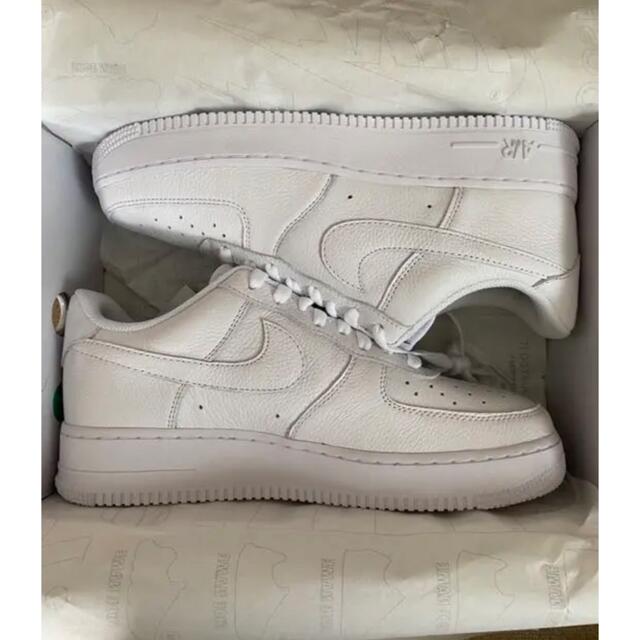 NIKE AIR FORCE 1 WHITE Pebbled Leather 9