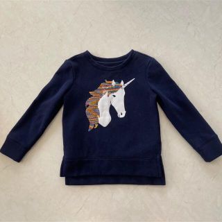 ギャップキッズ(GAP Kids)のGAP ギャップ トレーナー スパンコール ユニコーン 110 XS 裏起毛(Tシャツ/カットソー)