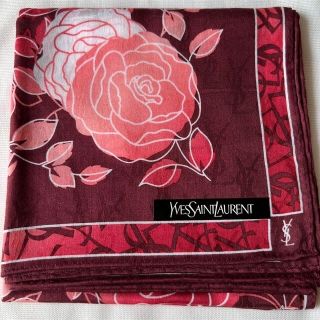 サンローラン(Saint Laurent)の【新品】イヴサンローラン　ハンカチ💖大判サイズ　薔薇s62(ハンカチ)