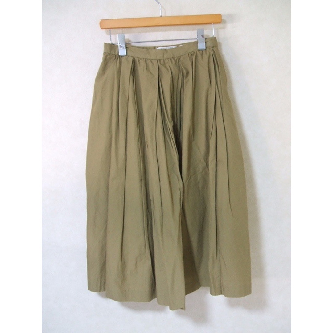 YAECA TUCK SKIRT タックスカート ギャザー ラミー混 98605 サイズM スカート ヤエカなし着脱仕様