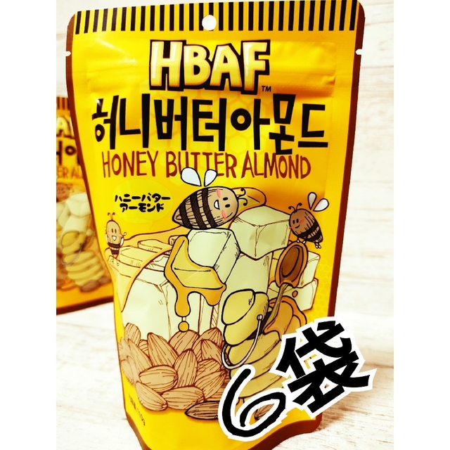 早い物勝ち！SALE!韓国ハニーバターアーモンド HBAF 110g 6袋の通販 by ちゃん麺｜ラクマ