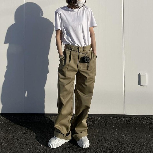 ok.soon×dickiesコラボ ワイドチノパンツ