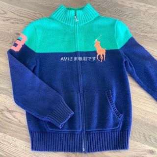 ポロラルフローレン(POLO RALPH LAUREN)のRalph Lauren ニット　ジップ　ブルゾン　ビッグポニー　キッズ　140(ニット)