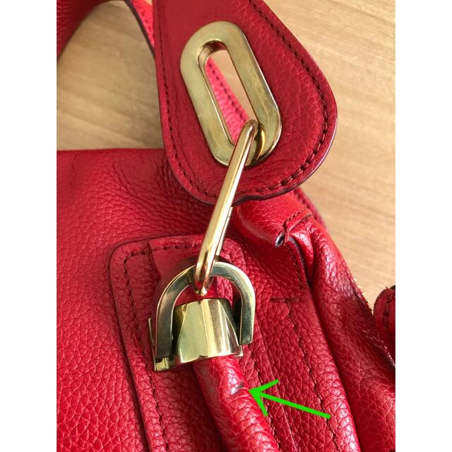 Chloé クロエ ★ パラティ スモール 赤 チャーム付き