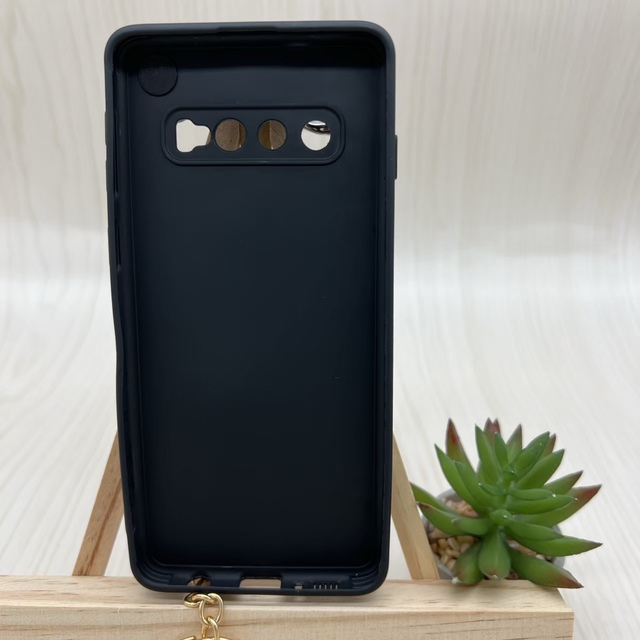 新品　Galaxy S10 花柄 韓国 カメリアケース　ブラック スマホ/家電/カメラのスマホアクセサリー(Androidケース)の商品写真