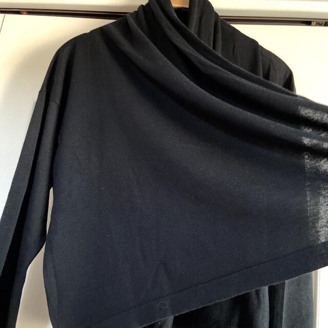BURBERRY(バーバリー)のBURBERRY LONDON絹カシミヤカーディガン 黒  羽織り  マフラー レディースのファッション小物(マフラー/ショール)の商品写真