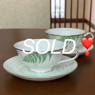 ノリタケ(Noritake)の【未使用美品】ノリタケ★グランヴェール　萌黄野★C/S  ペア(食器)