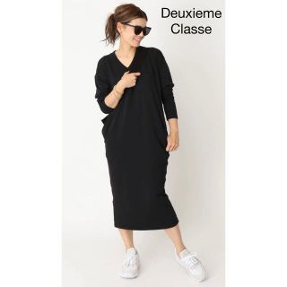 ドゥーズィエムクラス(DEUXIEME CLASSE)のSKY様専用！【Deuxieme Classe 】ジャージーワンピース　ブラック(ロングワンピース/マキシワンピース)