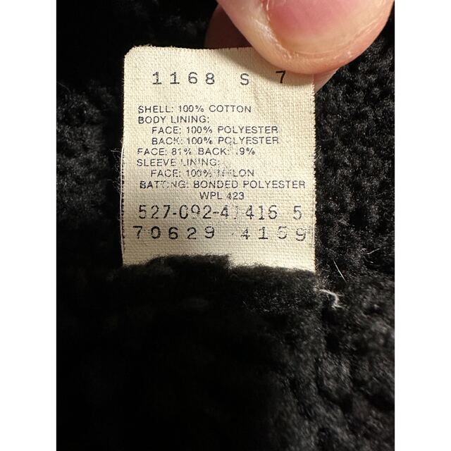 Levi's(リーバイス)の袖ハチノス　Levi's ブラックデニムボアジャケット　オールブラック　USA製 メンズのジャケット/アウター(Gジャン/デニムジャケット)の商品写真