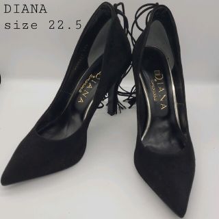 ダイアナ(DIANA)のDIANA ダイアナ パンプス ヒール スエード ブラック タッセルストラップ(ハイヒール/パンプス)