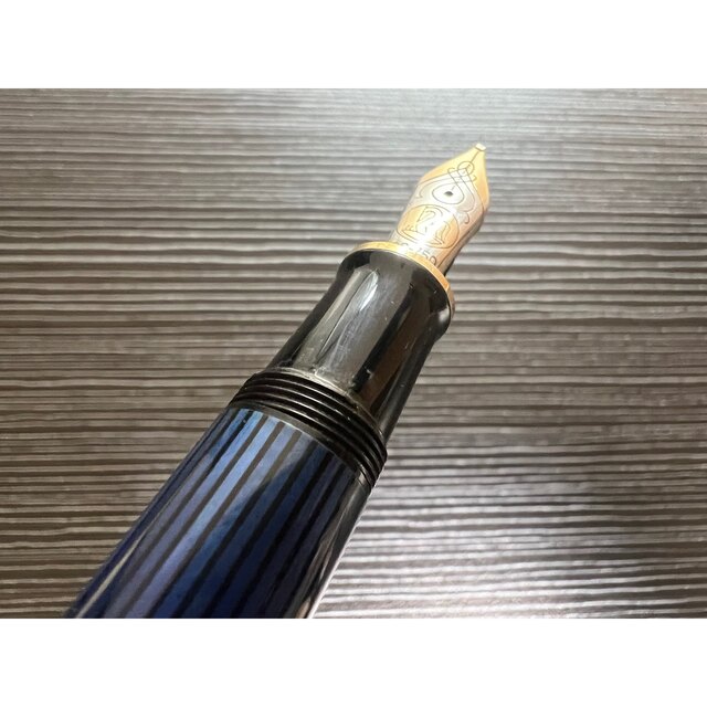 新しく着き ペリカン スーべレーン M800 万年筆 B 太字 PF刻印 雛2羽