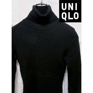 ユニクロ(UNIQLO)の【美のバラ様専用】ユニクロ UNIQLO Sブラック 長袖リブタートル(ニット/セーター)