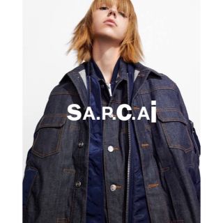 サカイ(sacai)のsacai×A.P.C 21SS  MA-1  ネイビー サイズ:S(Gジャン/デニムジャケット)