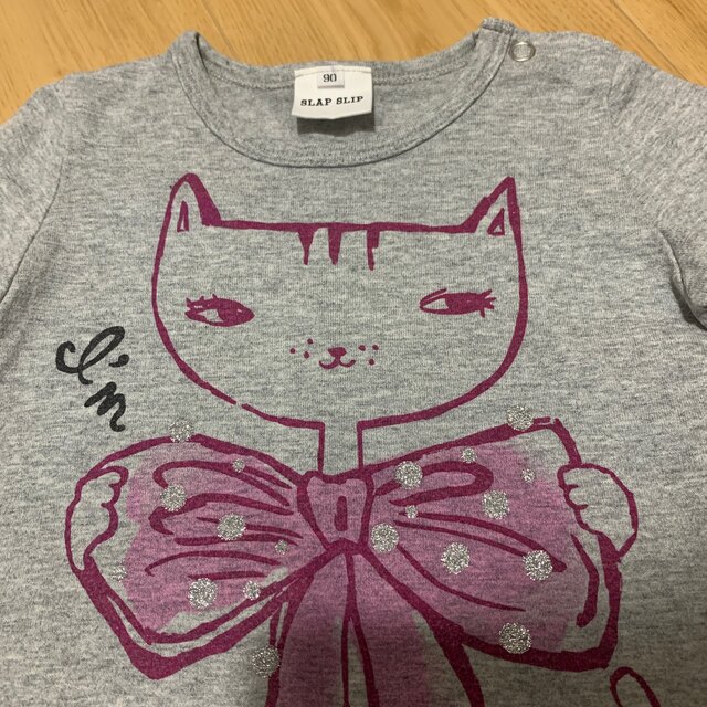 SLAP SLIP 90 猫柄 キッズ/ベビー/マタニティのキッズ服女の子用(90cm~)(Tシャツ/カットソー)の商品写真