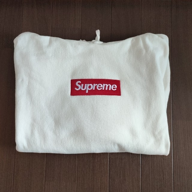 supreme box logo hooded sweatshirt White