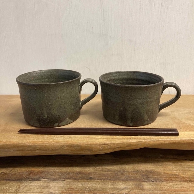 鳥谷様新品 陶器 陶芸作家 オフホワイトのごはん茶碗2個 c 鳥谷様新品 陶器 陶芸作家 オフホワイトのごはん茶碗2個 c