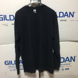 ギルタン(GILDAN)のGILDANギルダン！ロンT長袖無地Tシャツ@ポケット無し★黒ブラック★2XL(Tシャツ/カットソー(七分/長袖))