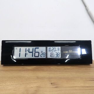 CASIO　カシオ　50周年記念モデル　置時計　電波時計　ブラック　(置時計)
