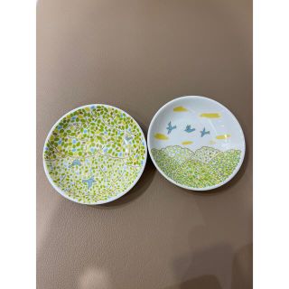 市川和美さん　デザイン　「小鳥と森の小皿」　小皿セット　ガスト　すかいらーく(食器)