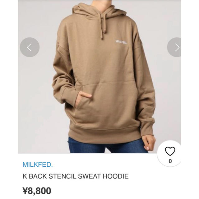 ミルクフェド MILKFED.LA.CA HOODIE パーカー