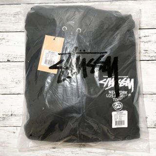 【新品】stussy スウェットパーカー　サイズL ブラック　シップアップ