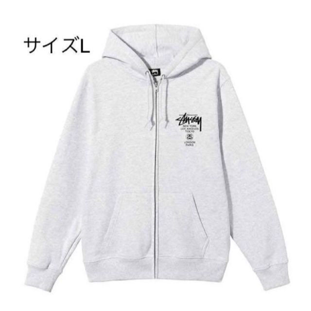 【新品】stussy スウェットパーカー　サイズL ブラック　シップアップ