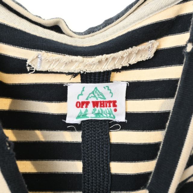 Off-White - OFF-WHITE ボーダー ダメージ加工 カットソーの通販 Off-White - OFF-WHITE ボーダー ダメージ加工 カットソーの通販