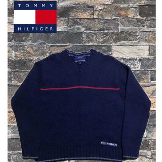 トミーヒルフィガー(TOMMY HILFIGER)のTOMM HILFIGER ナンバリング‼️ウール100％ ニット セーター‼️(ニット/セーター)