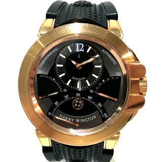 ハリーウィンストン(HARRY WINSTON)のハリーウィンストン HARRY WINSTON オーシャン・トリレトログラード OCEACT44RR024 金無垢 裏スケ 自動巻き 腕時計 K18 ローズゴールド(腕時計(アナログ))