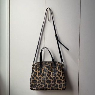 ケイトスペードニューヨーク(kate spade new york)の【美品】Kate Spade ケイトスペード レオパード柄 ヒョウ柄バッグ(ハンドバッグ)