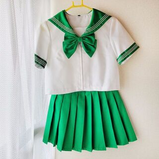 コスプレ用　セーラー服　緑　グリーン(衣装)