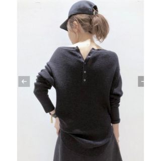 アパルトモンドゥーズィエムクラス(L'Appartement DEUXIEME CLASSE)のアパルトモン★美品Thermal liner Knit ネイビー(ニット/セーター)