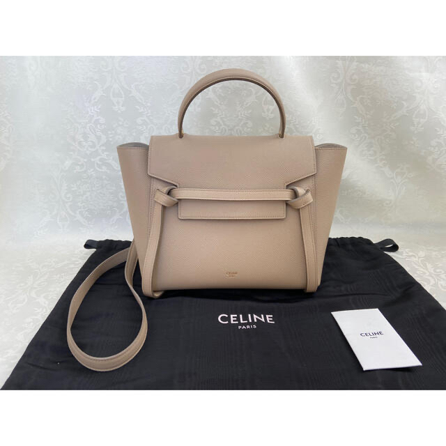 玄関先迄納品 celine - ハンドバッグ 【美品】セリーヌ ベルト バッグ