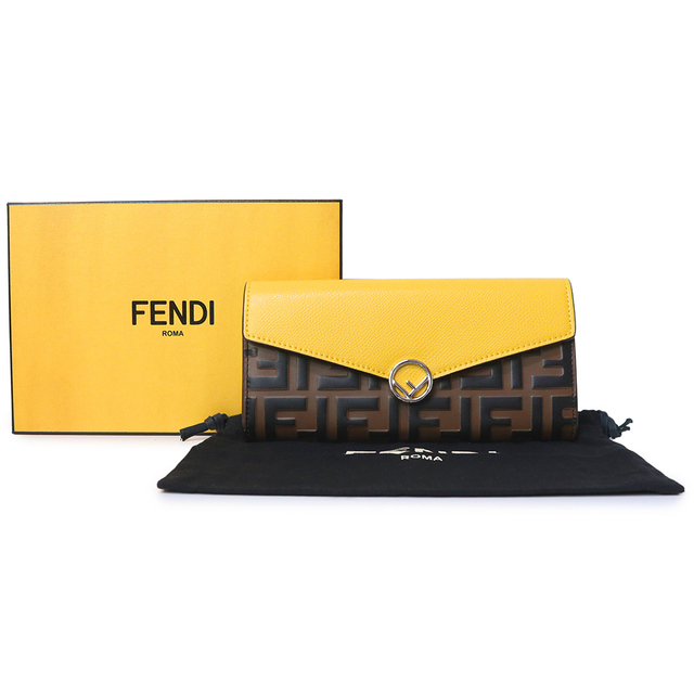 FENDI エフイズ ブレスレット ブラウン レザー - ブレスレット