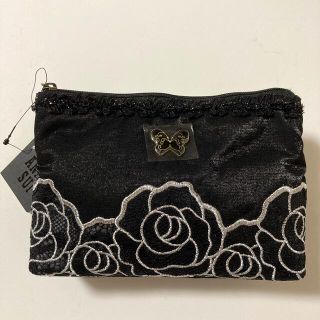 アナスイ(ANNA SUI)のアナスイ ANNA SUI コスメポーチ 黒 ブラック レース バタフライ(ポーチ)