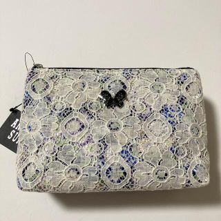 アナスイ(ANNA SUI)のアナスイ ANNA SUI コスメポーチ 花柄 レース 紫 パープル バタフライ(ポーチ)