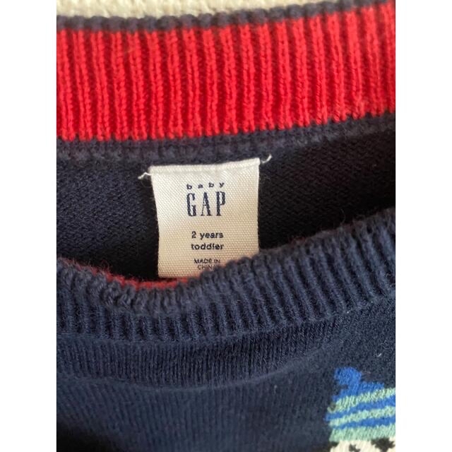 babyGAP(ベビーギャップ)の値下げ！GAP   ダルメシアン　ニット キッズ/ベビー/マタニティのベビー服(~85cm)(ニット/セーター)の商品写真