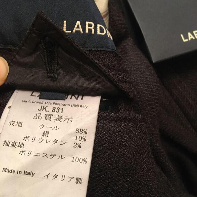 ラルディーニ LARDINI ウール　シルク混 3B ジャケット 44