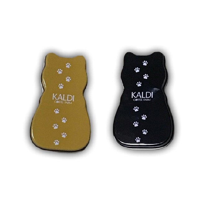 KALDI(カルディ)の【空缶】カルディ　ミニねこ缶2021 ブラウン&グレー　2種セット エンタメ/ホビーのエンタメ その他(その他)の商品写真