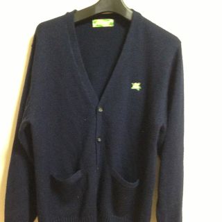 ロコネイル(ROCO NAIL)のスクールカーディガン 紺 ウール(カーディガン)