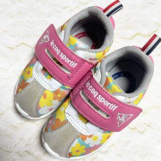 ルコックスポルティフ(le coq sportif)のle coq sportif スニーカー 靴 13cm 花柄 ピンク(スニーカー)