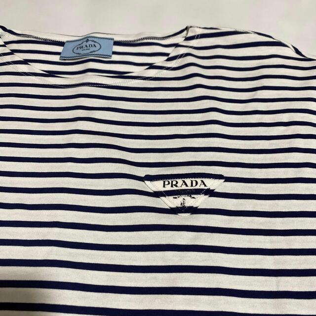 【PRADA】プラダ ストライプ ロングTシャツ Mサイズ