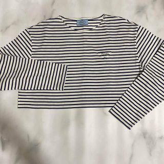 【PRADA】プラダ ストライプ ロングTシャツ Mサイズ