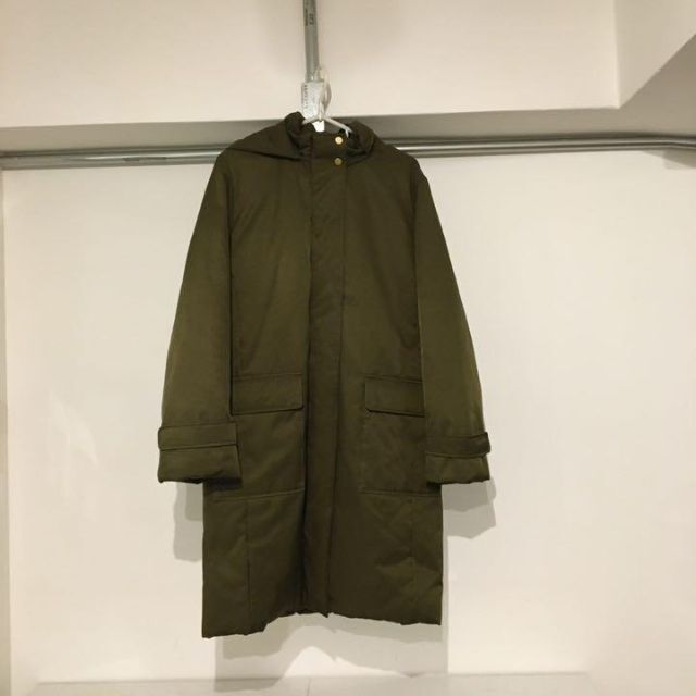 【美品】自由区 23区 カーキモッズコート ロング中綿コート