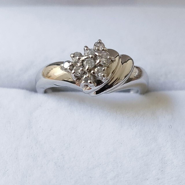 ジュエリーマキ ダイヤモンド リング Pt850 0.14ct 3.2g-