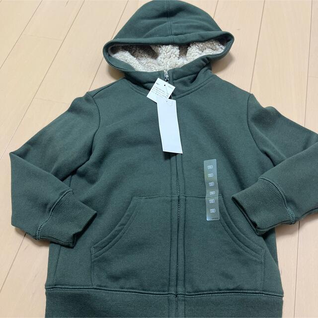 カーキ　ボアパーカー　新品未使用　110cm キッズ/ベビー/マタニティのキッズ服男の子用(90cm~)(ジャケット/上着)の商品写真