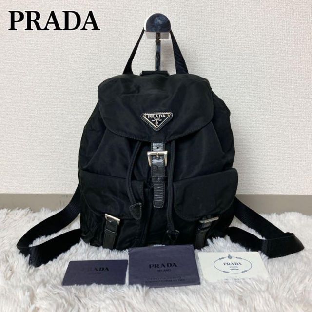 大特価放出! PRADA - 【美品】プラダ ナイロン 巾着型 リュック 三角